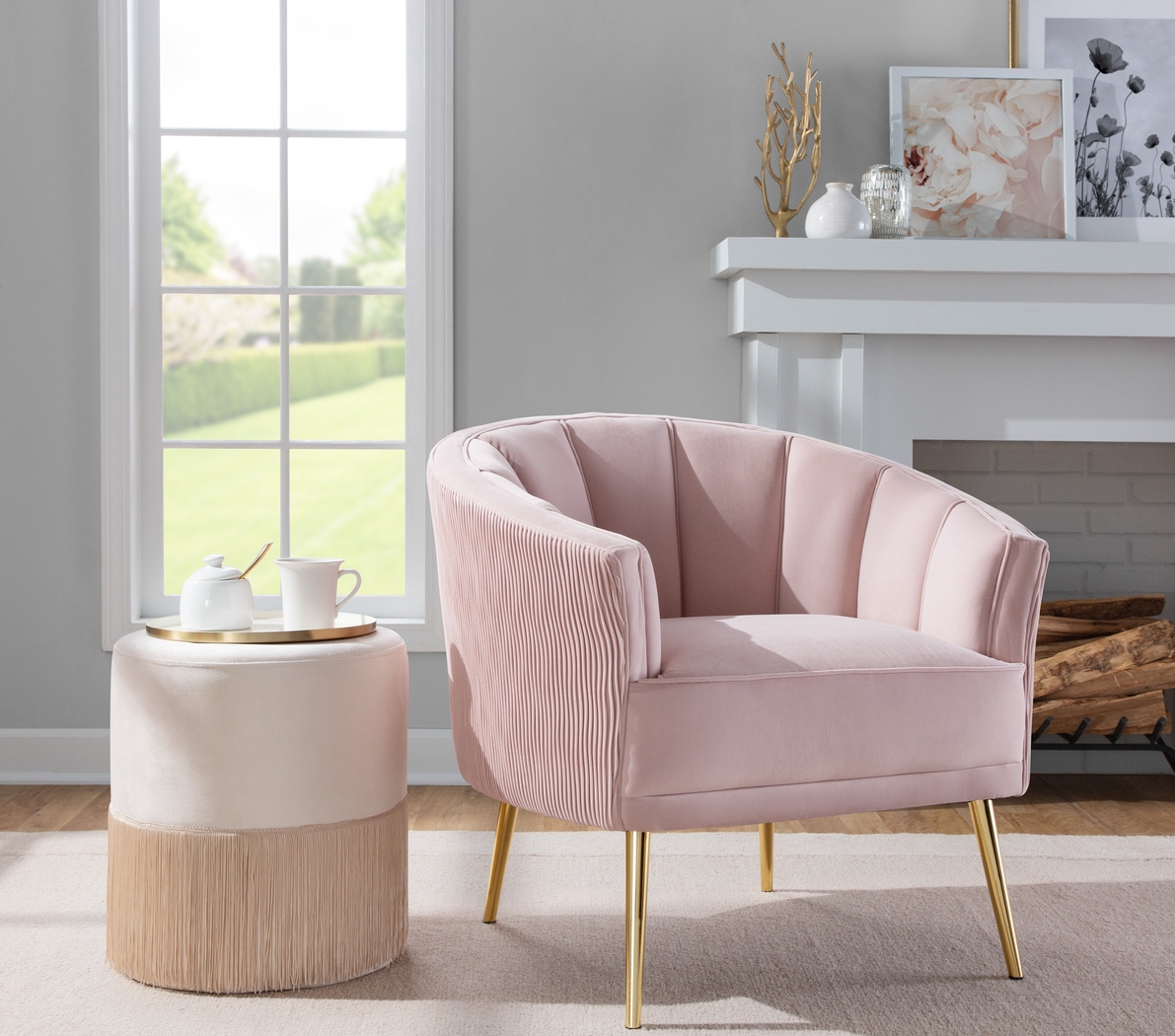 Tondee Pink Accent Chair - Thumbnail - Image 5