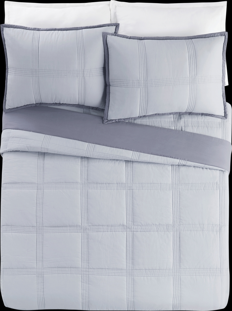 Tonyawood Gray Full/Queen 3 Pc Quilt Set - Thumbnail - Image 1
