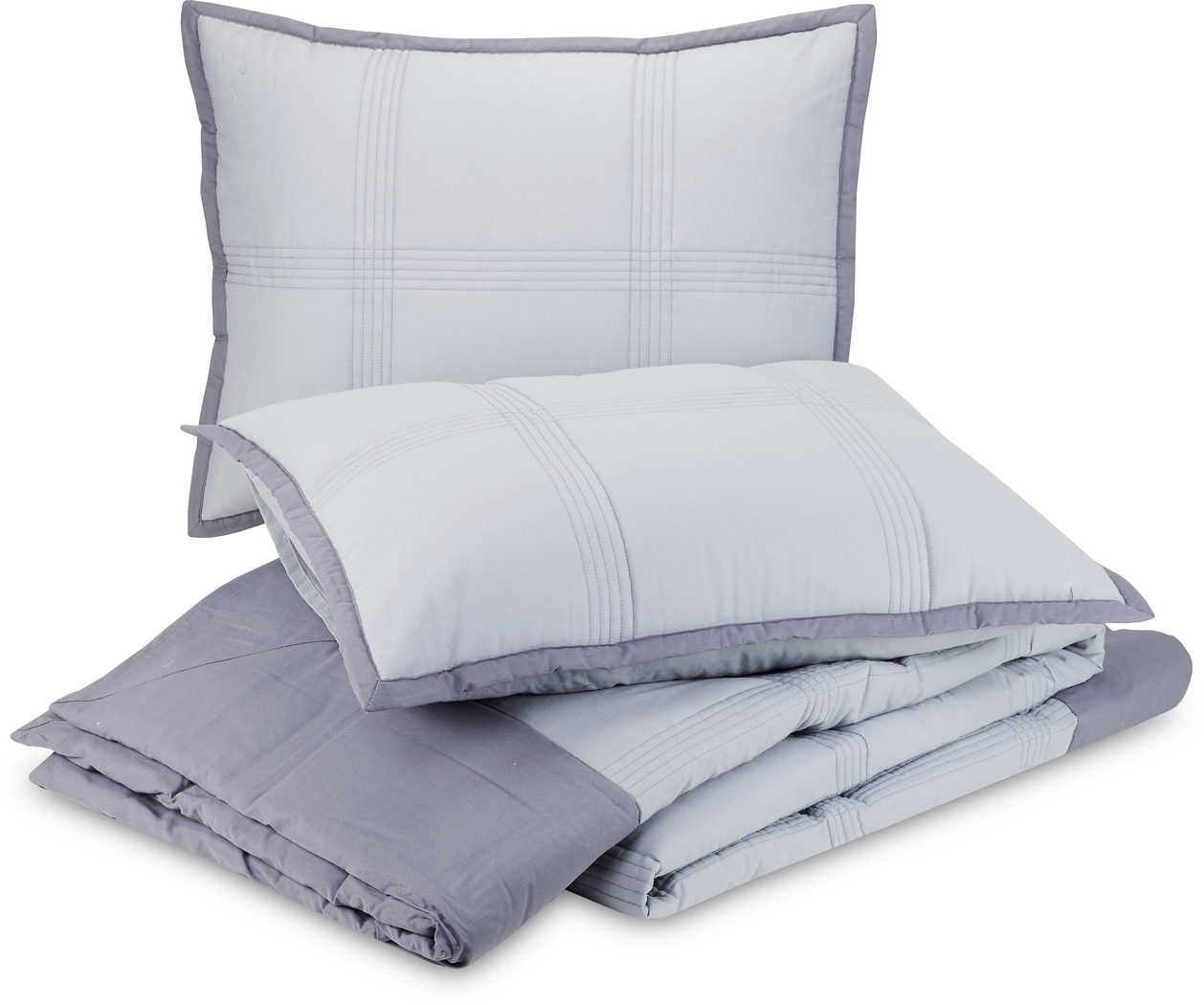 Tonyawood Gray King 3 Pc Quilt Set - Thumbnail - Image 7