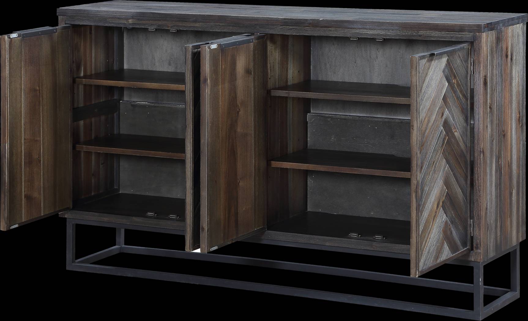 Torbay Brown Four Door Credenza - Thumbnail - Image 3