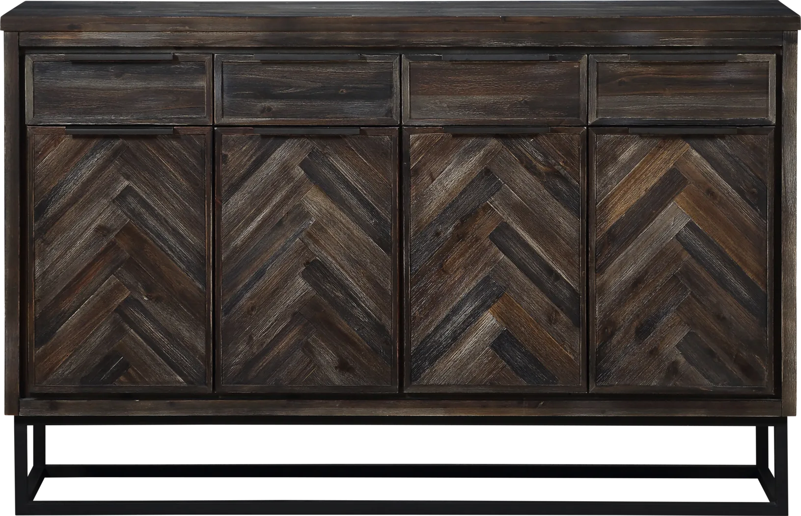 Torbay Gray 4 Door 4 Drawer Credenza - Thumbnail - Image 2