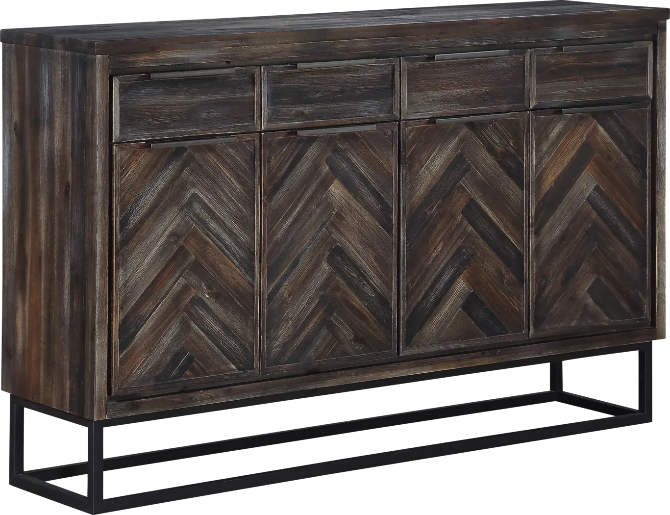 Torbay Gray 4 Door 4 Drawer Credenza - Thumbnail - Image 1
