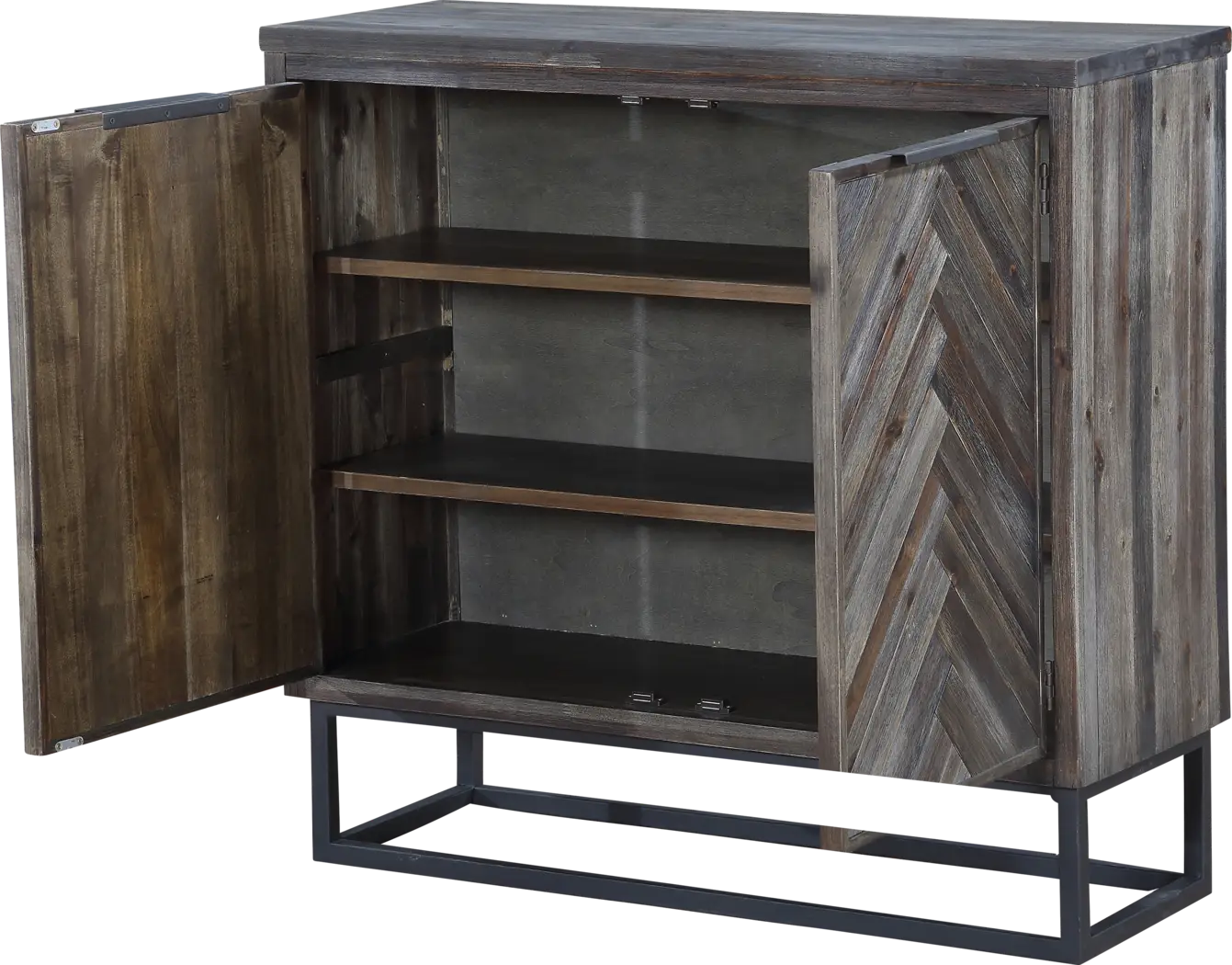 Torbay Gray Two Door Accent Cabinet - Thumbnail - Image 3