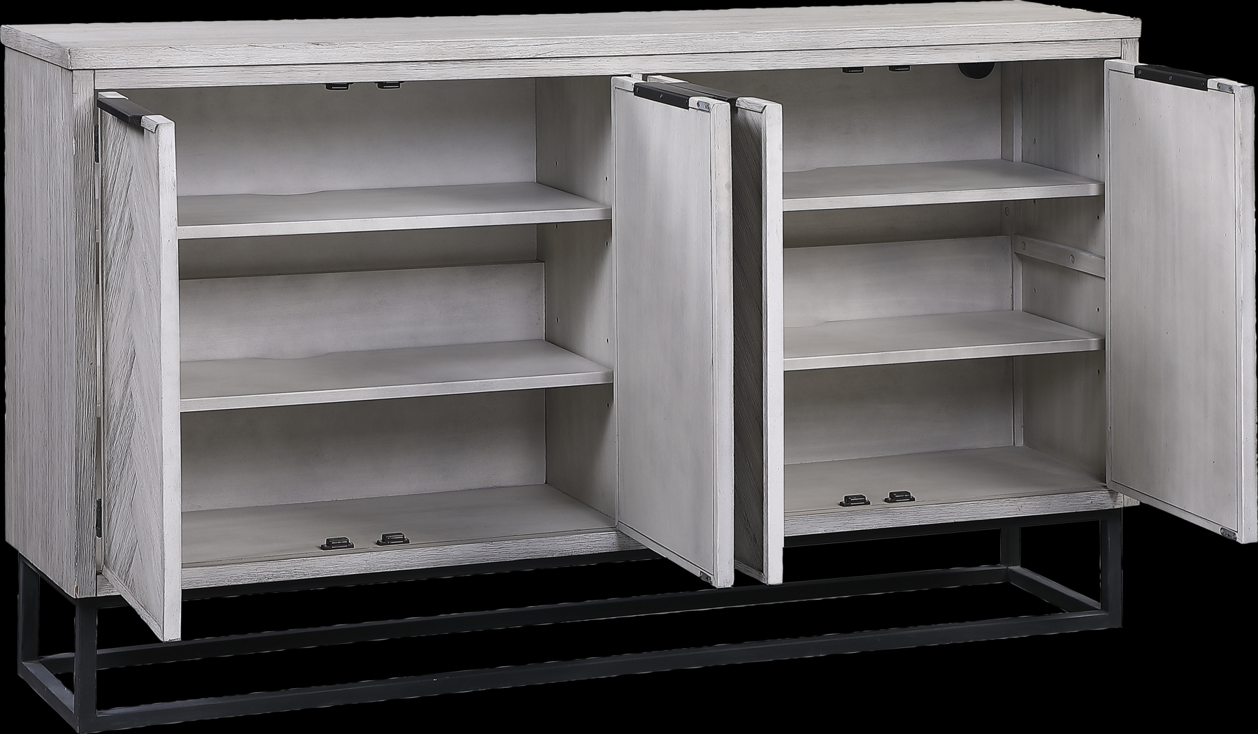 Torbay White 4 Door Credenza - Thumbnail - Image 2