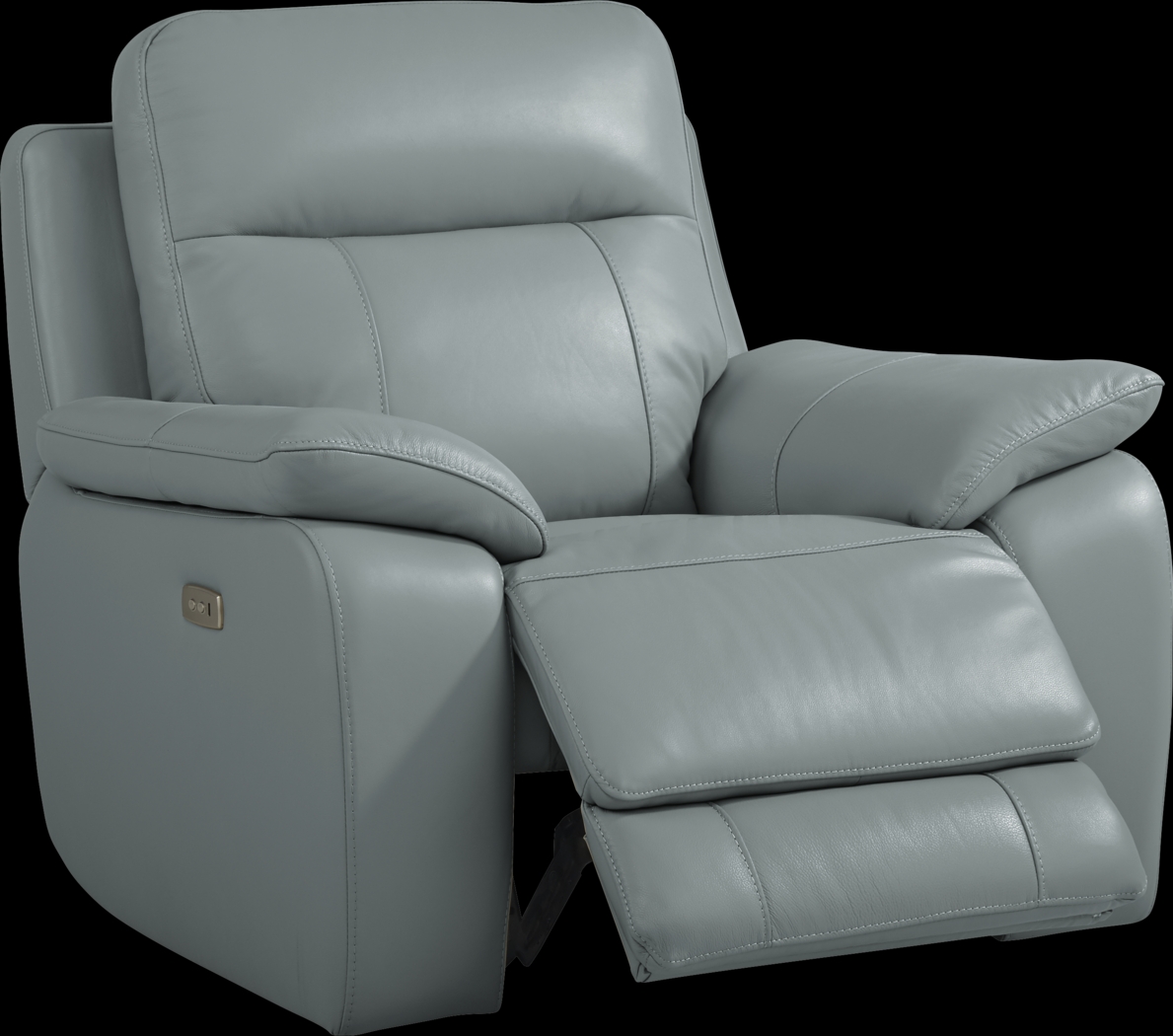 Torini Blue Leather 8 Pc Reclining Living Room - Thumbnail - Image 10