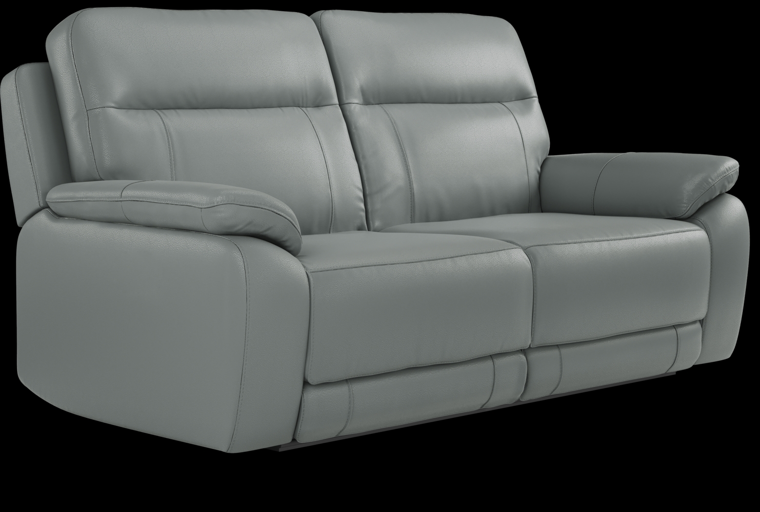 Torini Blue Leather 7 Pc Reclining Living Room - Thumbnail - Image 3