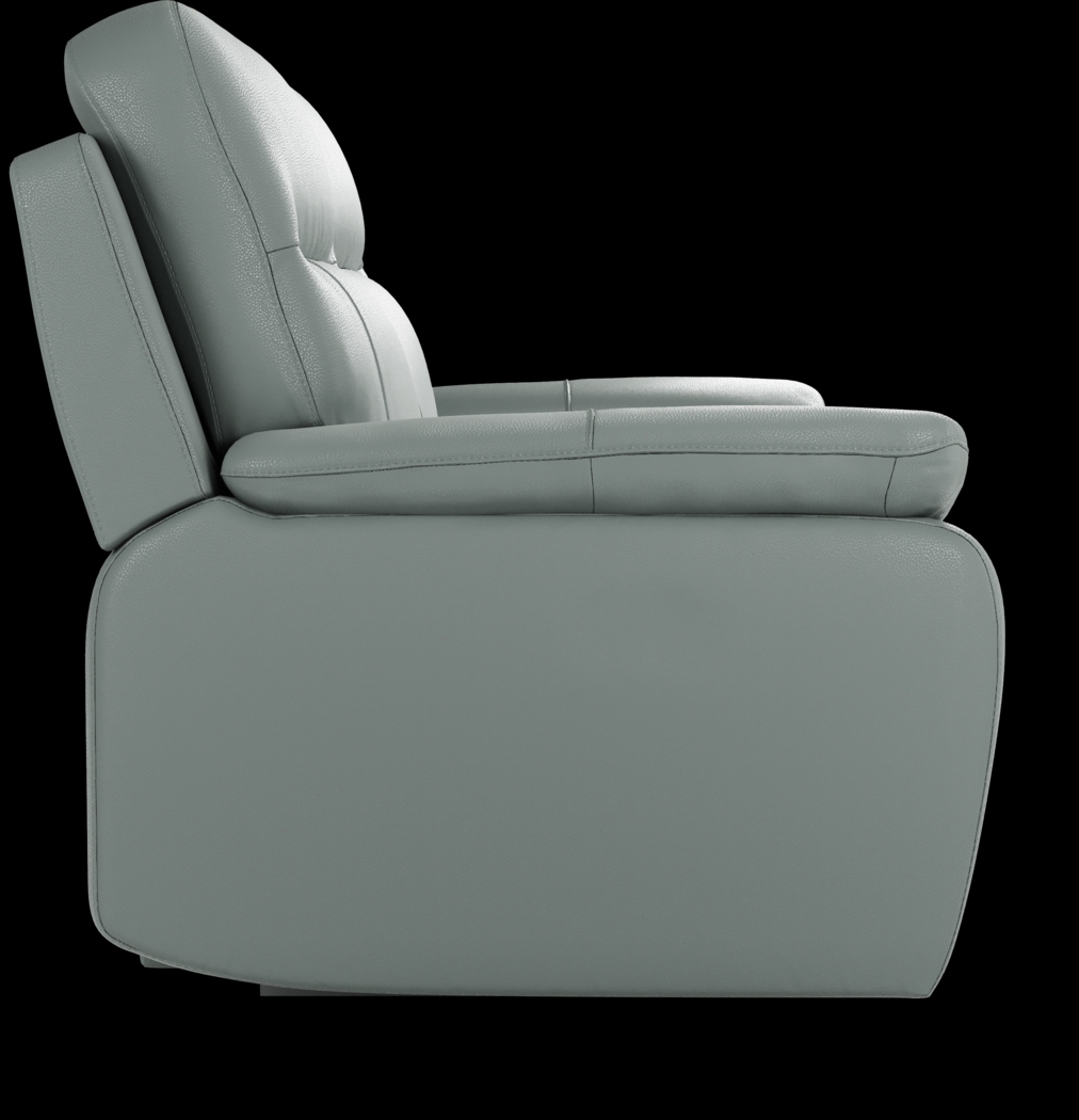 Torini Blue Leather 7 Pc Reclining Living Room - Thumbnail - Image 5