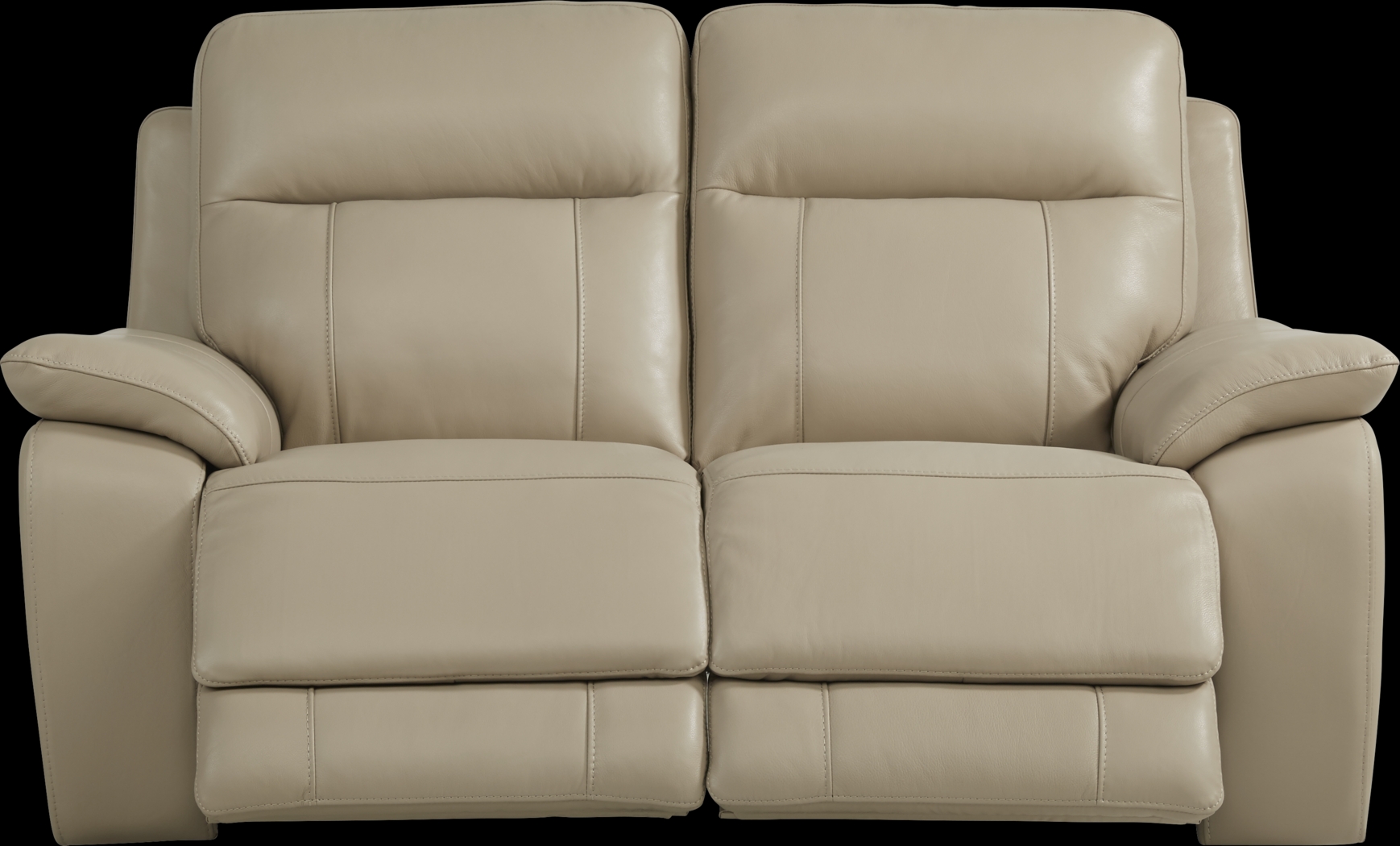 Torini Cream Leather Reclining Loveseat - Thumbnail - Image 3