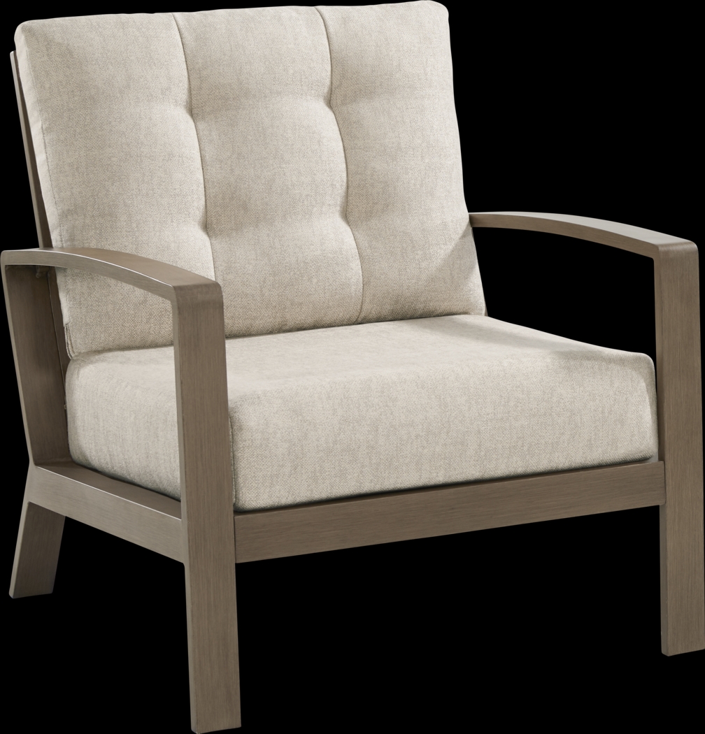 Torio Brown Outdoor Club Chair with Malt Cushions - Thumbnail - Image 1