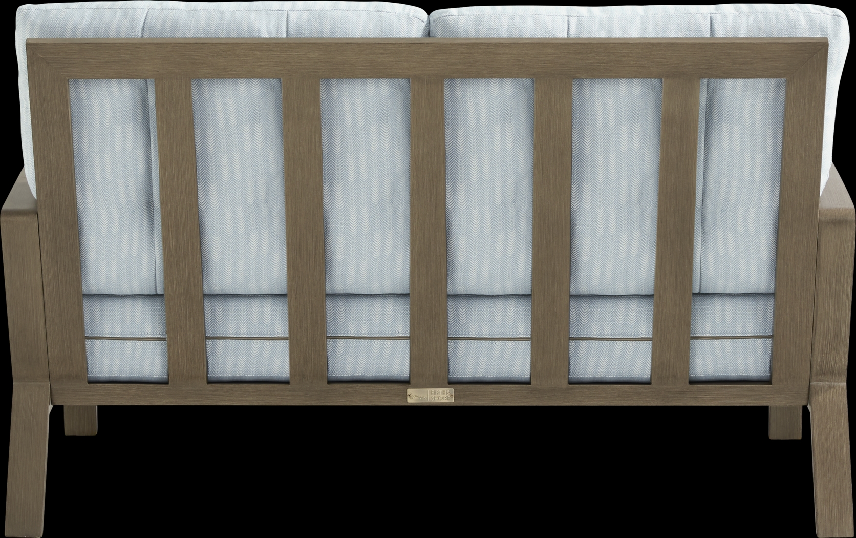 Torio Brown Outdoor Loveseat with Lake Cushions - Thumbnail - Image 3