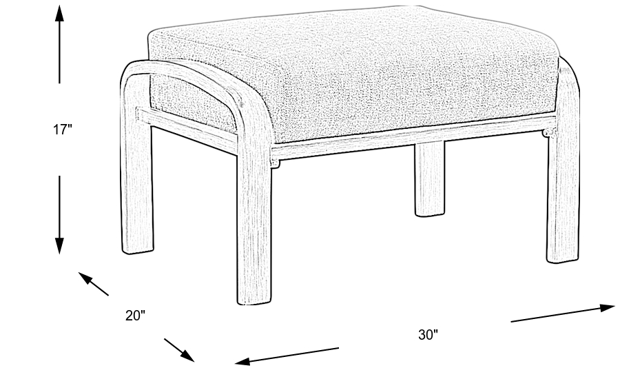 Dimension Image. Please refer to the Dimension Tab on this page for dimension details.