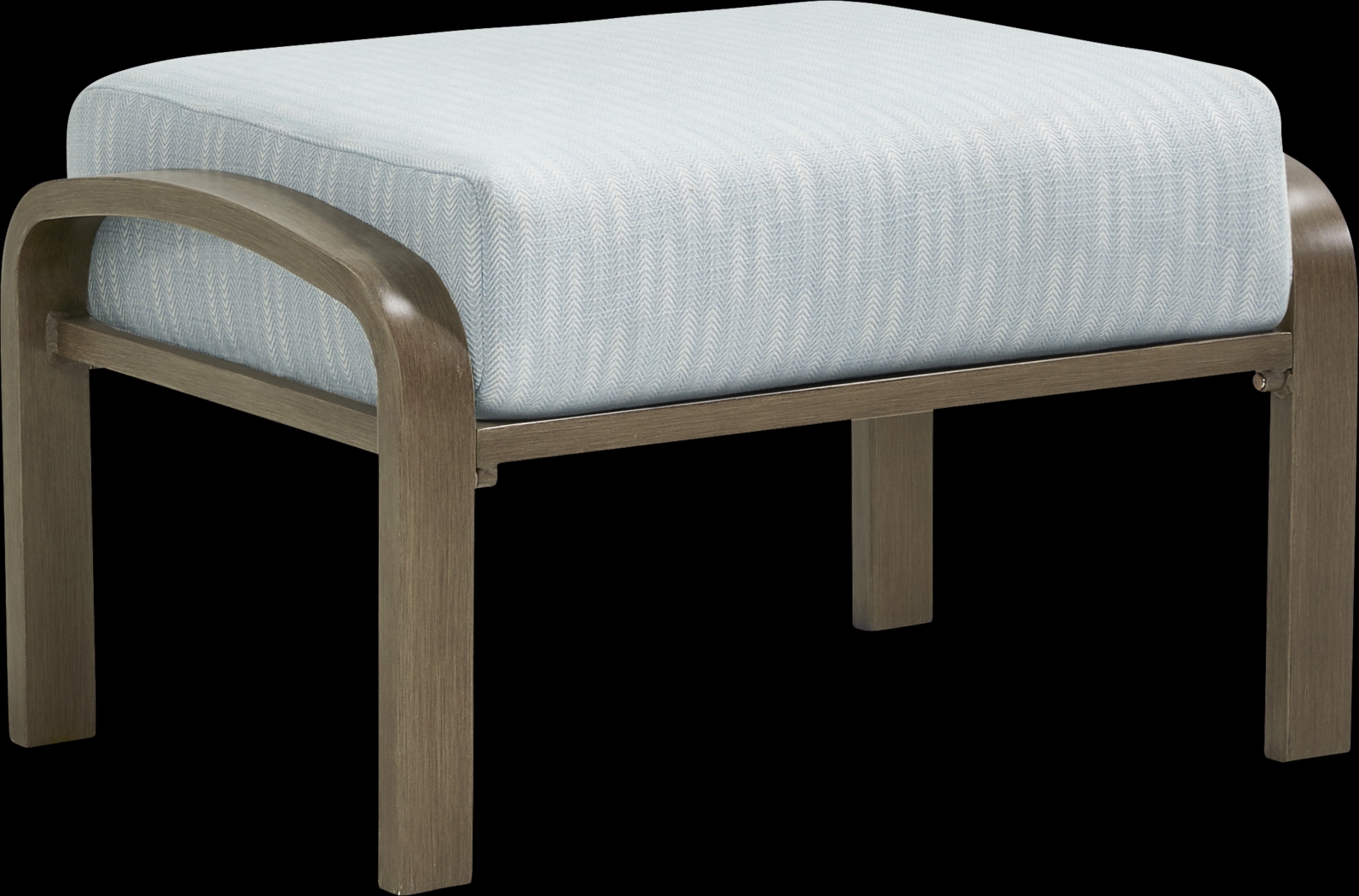 Torio Brown Outdoor Ottoman with Lake Cushion - Thumbnail - Image 1