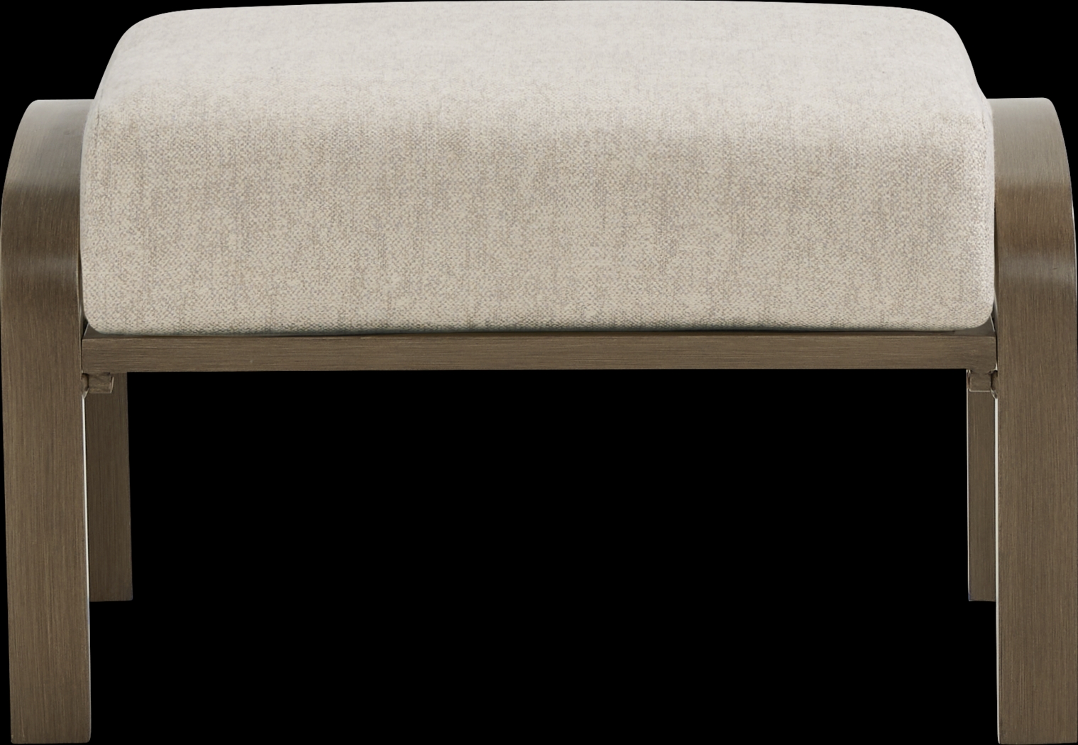 Torio Brown Outdoor Ottoman with Malt Cushion - Thumbnail - Image 2