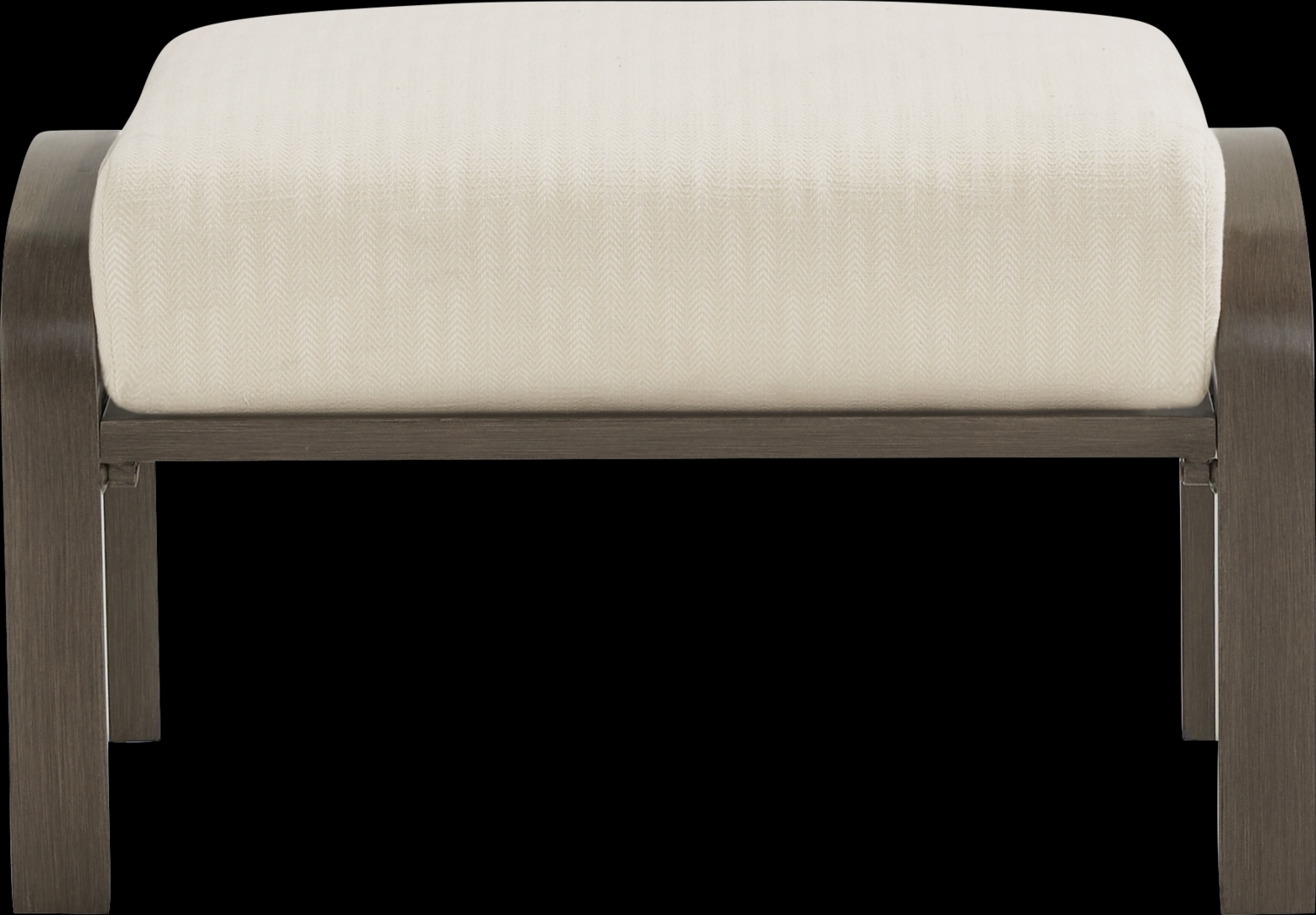 Torio Brown Outdoor Ottoman with Oatmeal Cushion - Thumbnail - Image 2