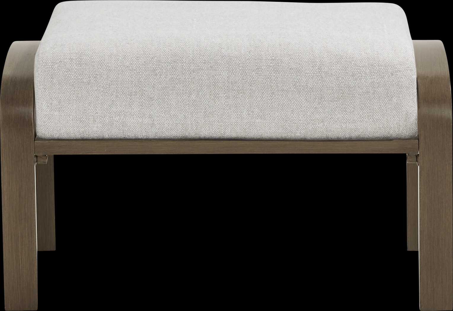 Torio Brown Outdoor Ottoman with Silk-Colored Cushion - Thumbnail - Image 2