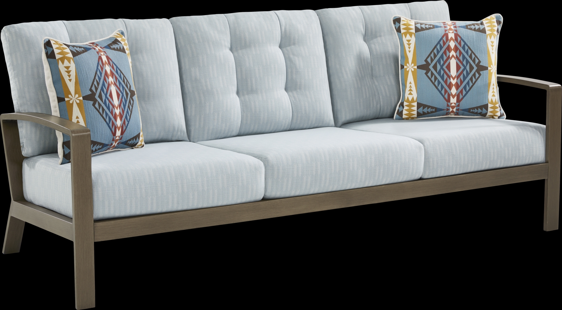 Torio Brown 5 Pc Outdoor Sofa Seating Set with Lake Cushions - Thumbnail - Image 3