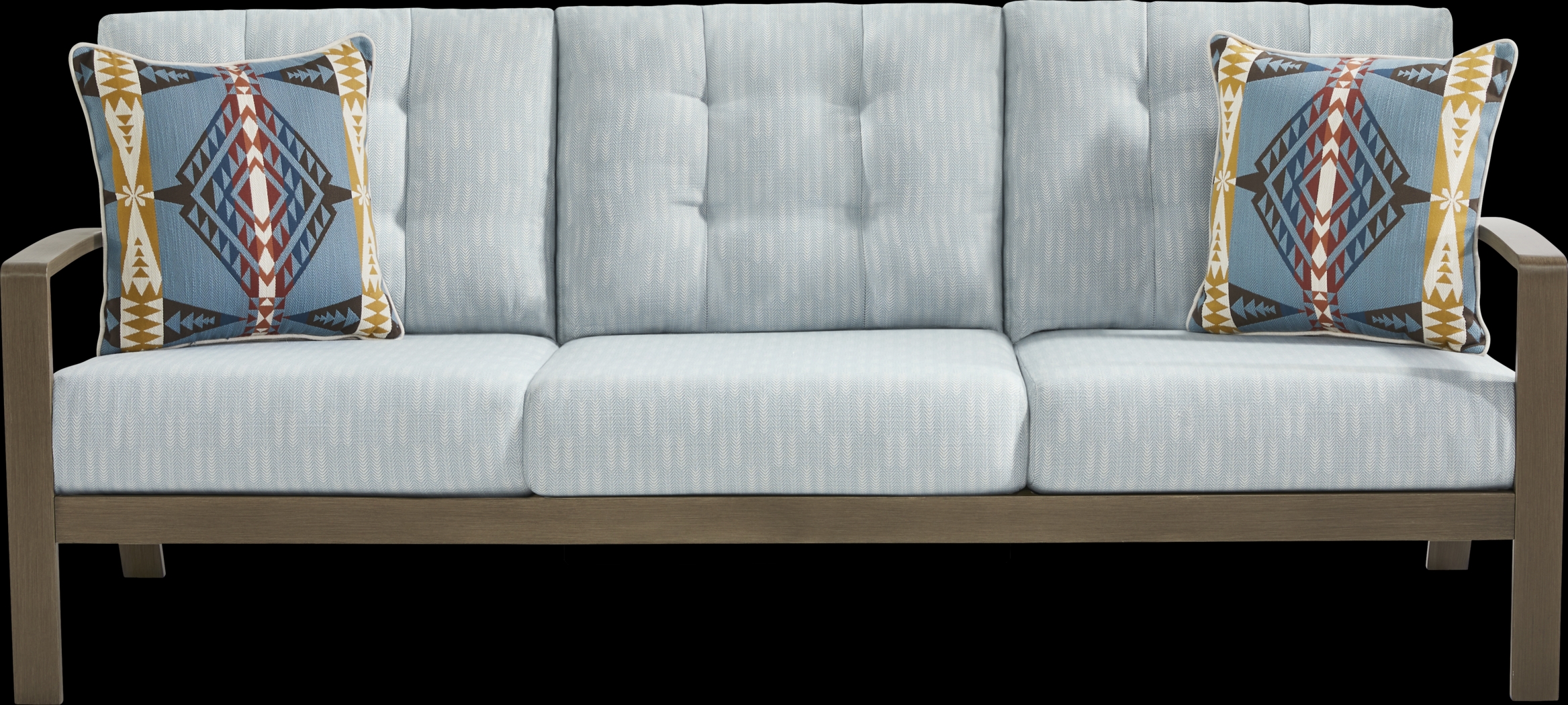 Torio Brown 5 Pc Outdoor Sofa Seating Set with Lake Cushions - Thumbnail - Image 2