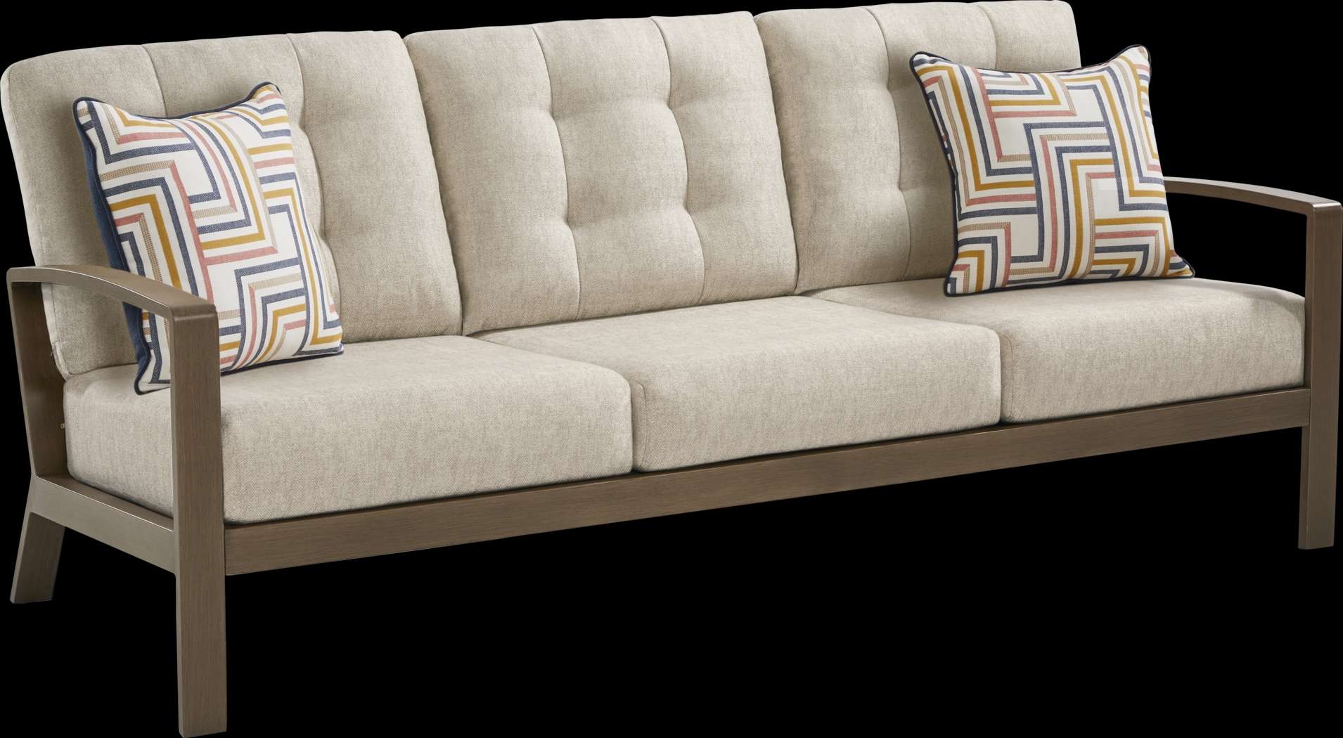 Torio Brown 5 Pc Outdoor Sofa Seating Set with Malt Cushions - Thumbnail - Image 3