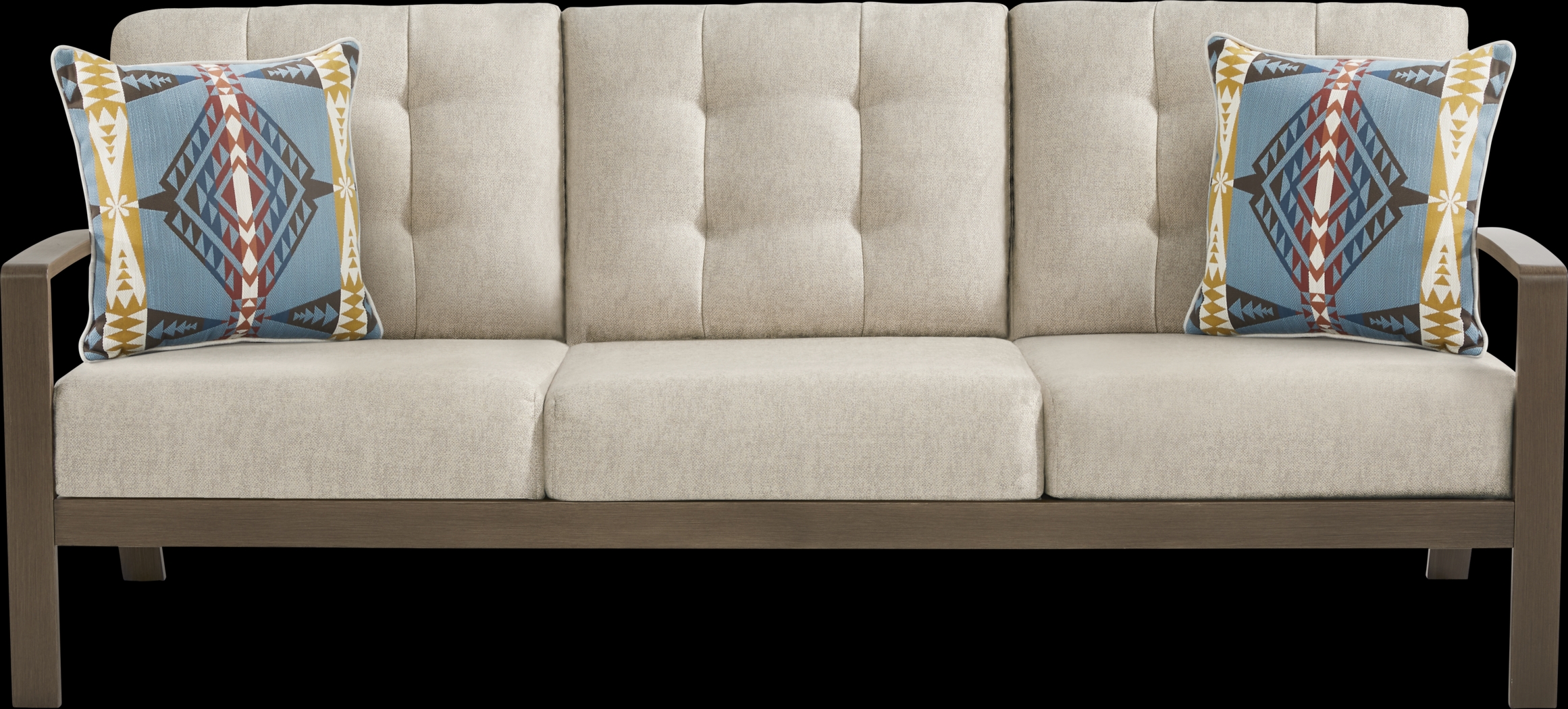 Torio Brown 5 Pc Outdoor Sofa Seating Set with Malt Cushions - Thumbnail - Image 2