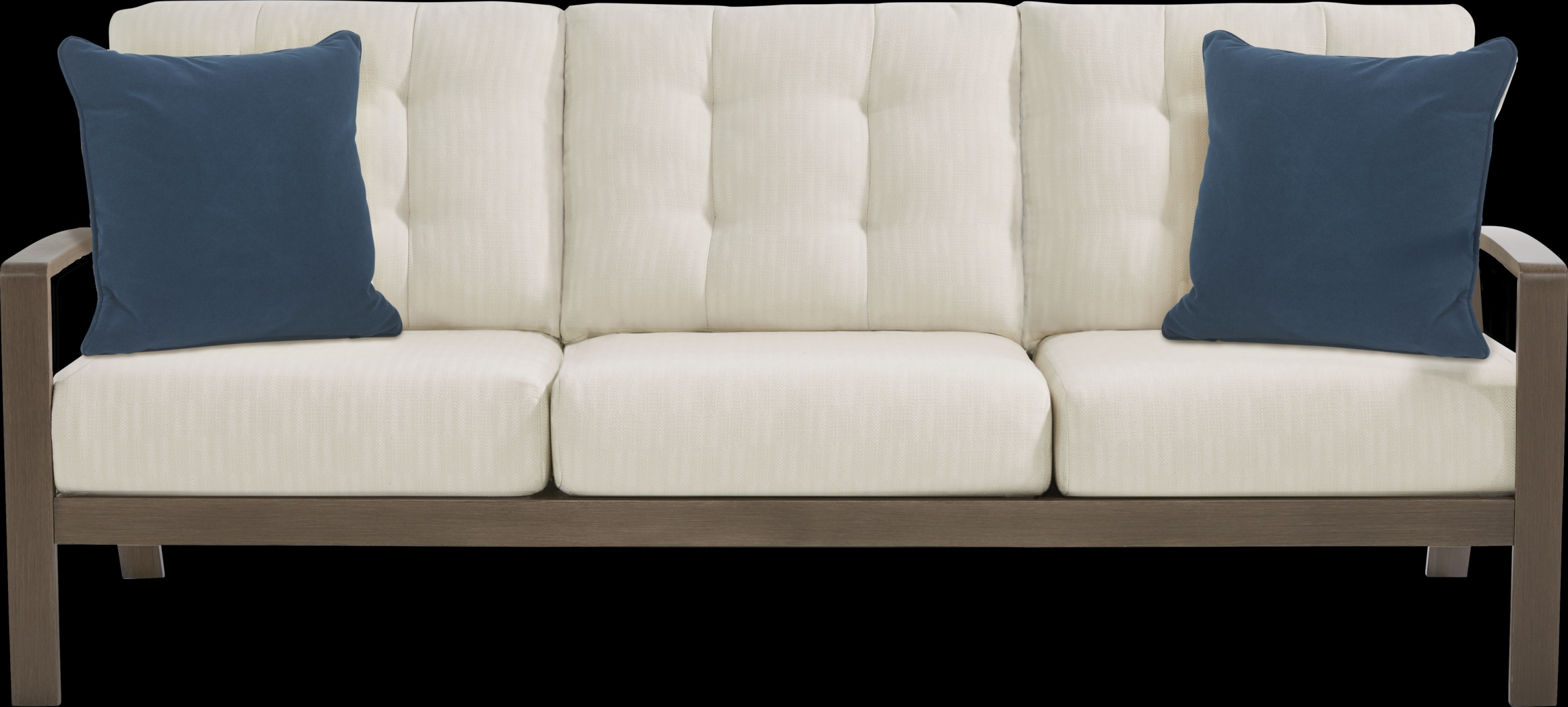 Torio Brown Outdoor Sofa with Oatmeal Cushions - Thumbnail - Image 1