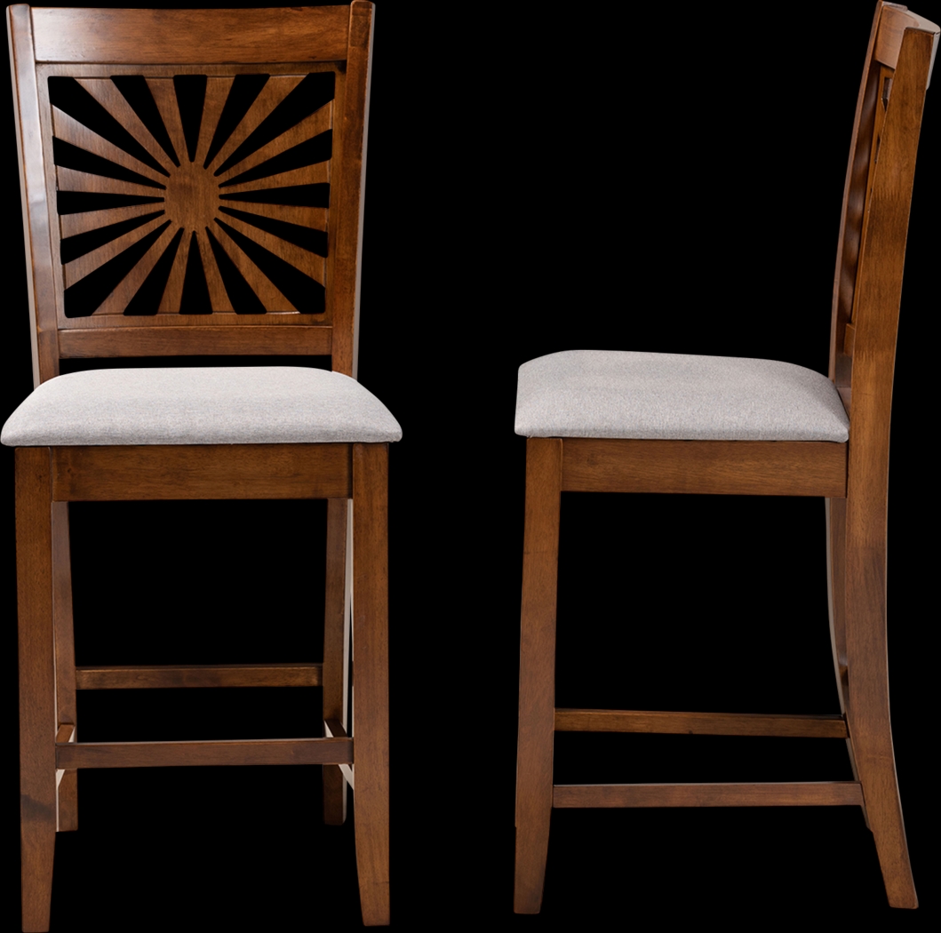 Torkelson Walnut Brown Counter Stool, Set of 2 - Thumbnail - Image 4