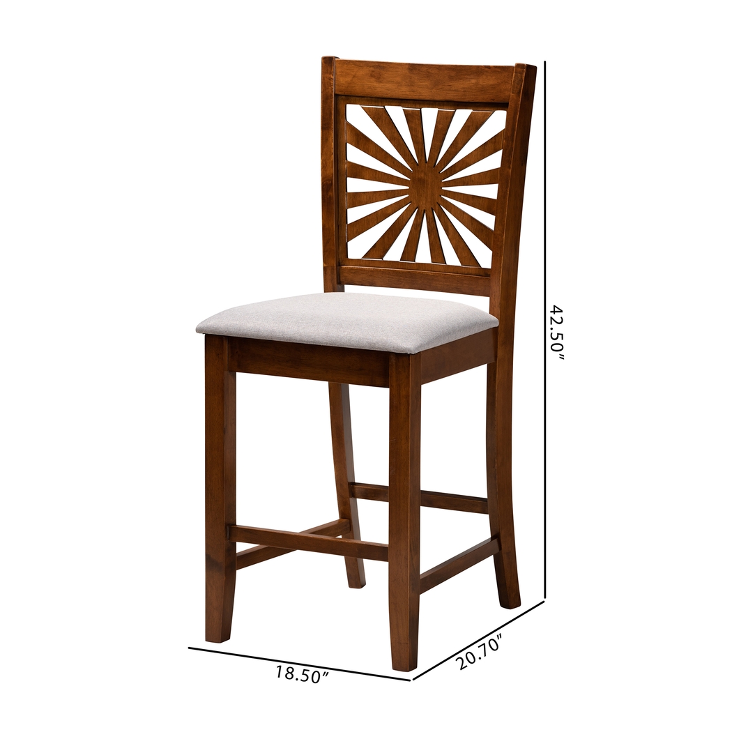 Torkelson Walnut Brown Counter Stool, Set of 2 - Thumbnail - Image 9
