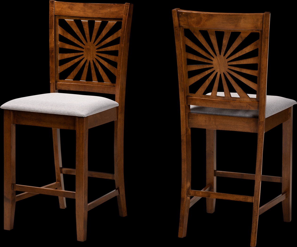 Torkelson Walnut Brown Counter Stool, Set of 2 - Thumbnail - Image 1