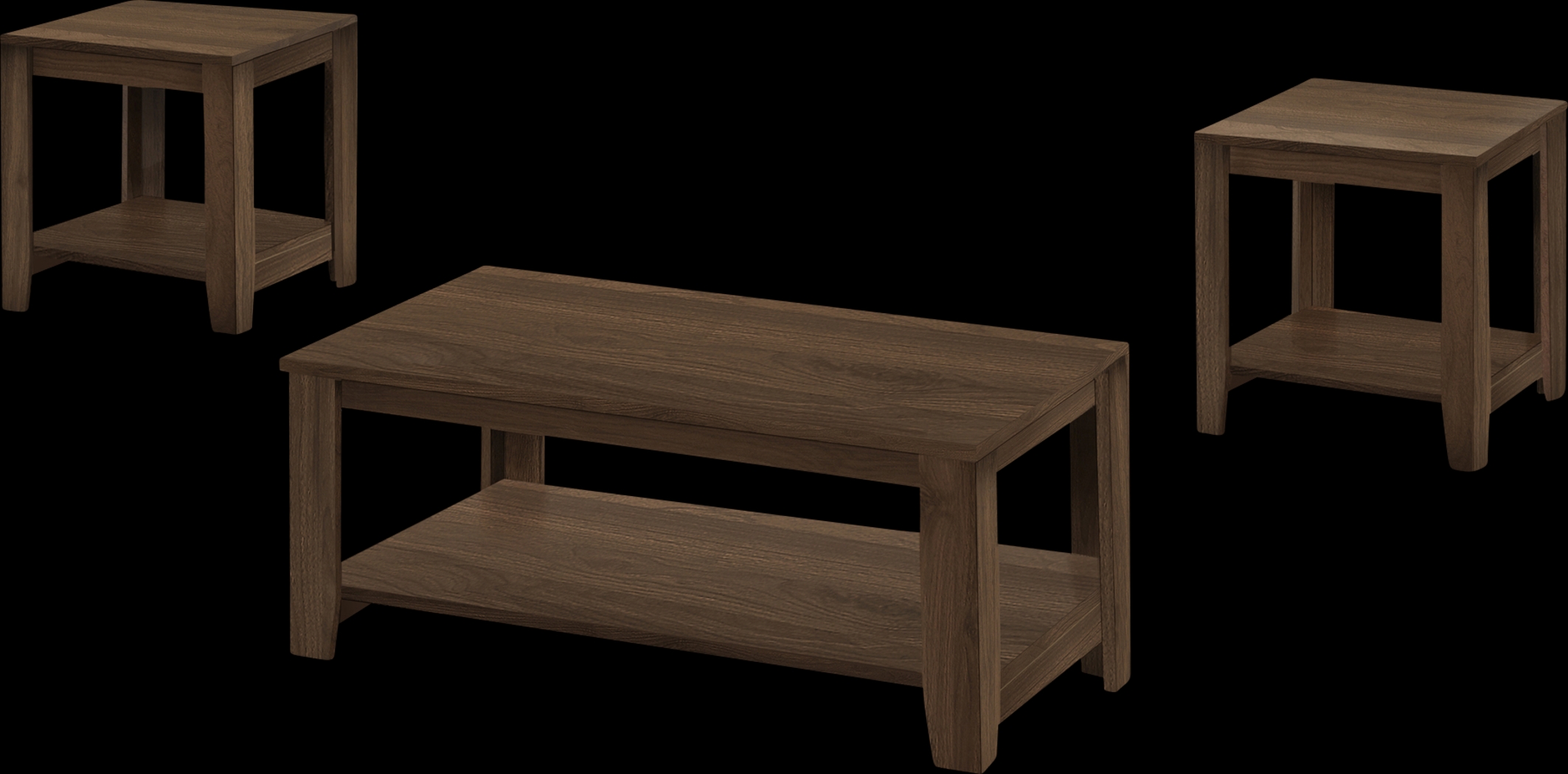 Torlage Dark Brown 3pc Table Set - Thumbnail - Image 1