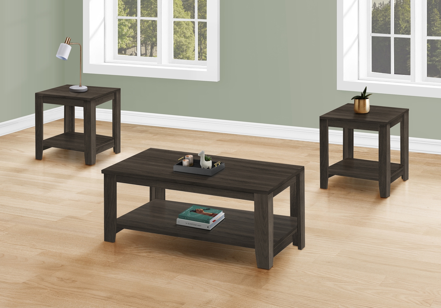 Torlage Oak Brown 3pc Table Set - Thumbnail - Image 2