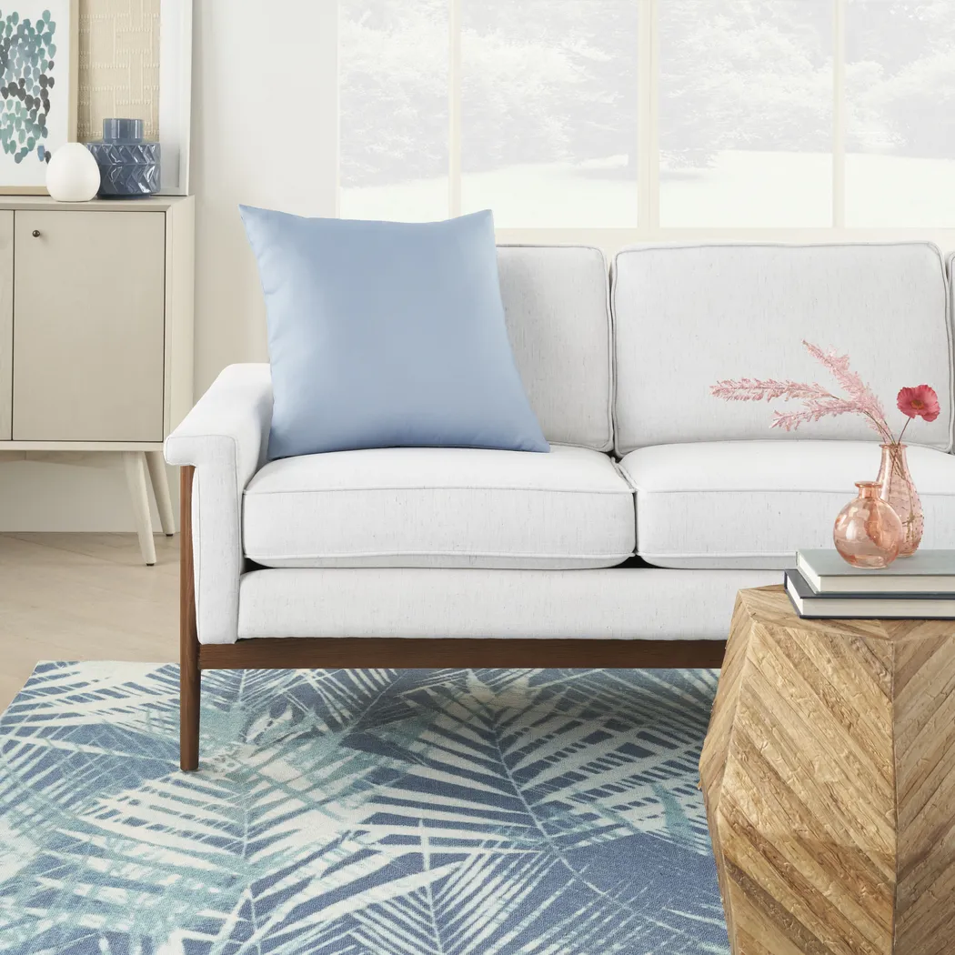 Torlana Light Blue Indoor/Outdoor Accent Pillow - Thumbnail - Image 2