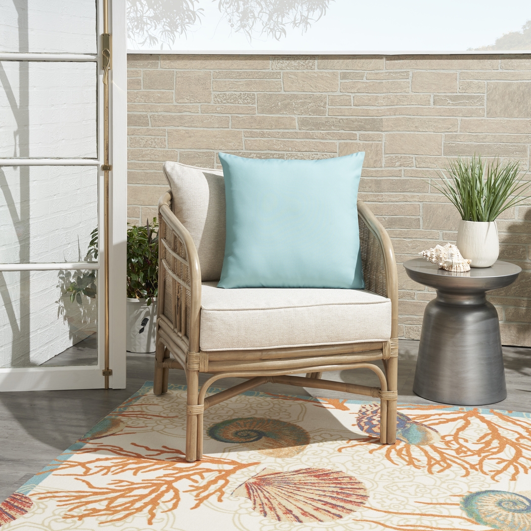 Torlana Turquoise Indoor/Outdoor Accent Pillow - Thumbnail - Image 3