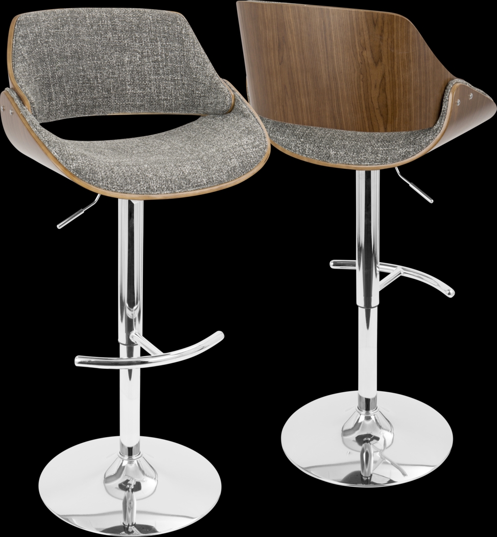 Torlina Gray Adjustable Barstool, Set of 2 - Thumbnail - Image 4