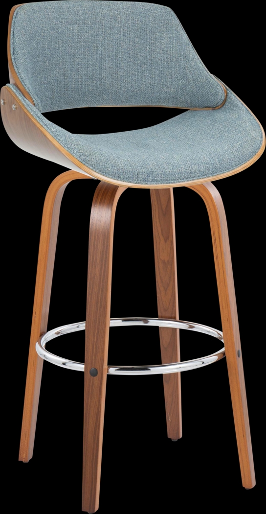 Torlina II Blue Swivel Barstool, Set of 2 - Thumbnail - Image 6