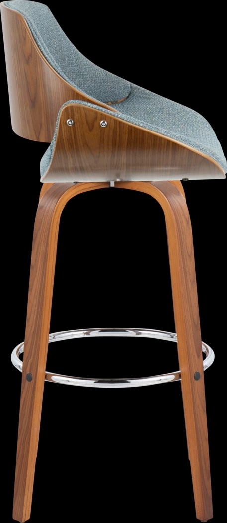 Torlina II Blue Swivel Barstool, Set of 2 - Thumbnail - Image 7