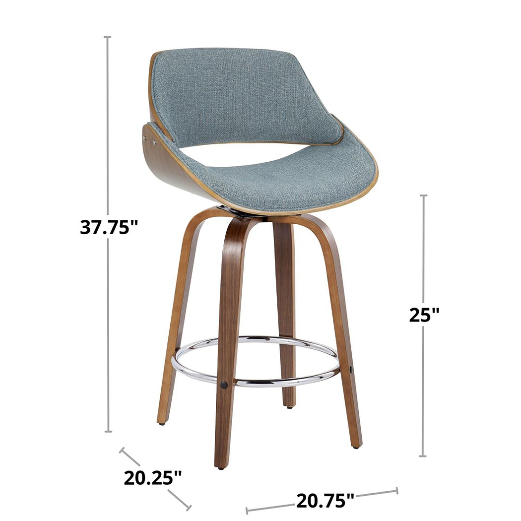 Torlina II Blue Swivel Counter Height Stool, Set of 2 - Thumbnail - Image 11