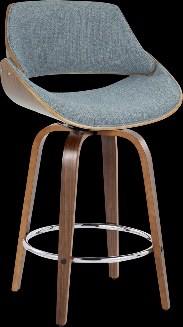 Torlina II Blue Swivel Counter Height Stool, Set of 2 - Thumbnail - Image 6