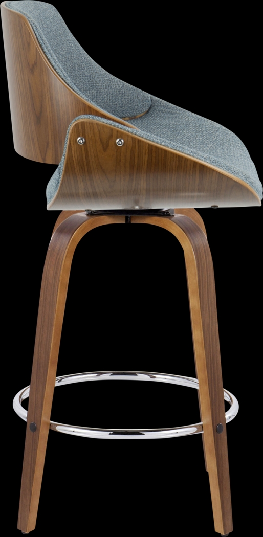 Torlina II Blue Swivel Counter Height Stool, Set of 2 - Thumbnail - Image 7