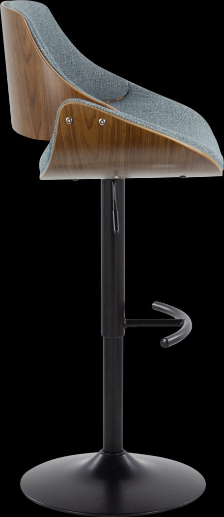 Torlina III Blue Adjustable Barstool, Set of 2 - Thumbnail - Image 7