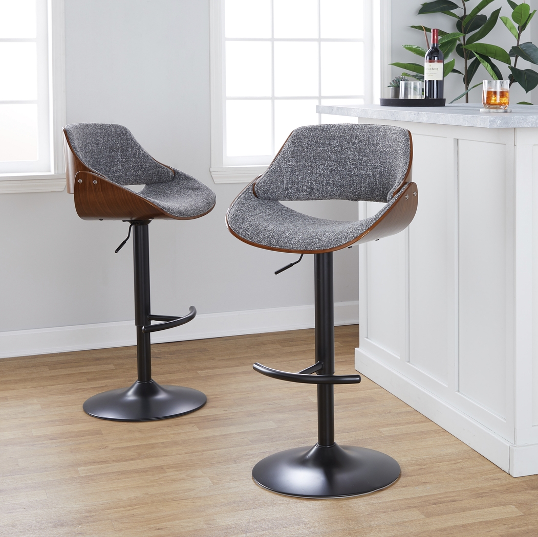 Torlina III Gray Adjustable Barstool, Set of 2 - Thumbnail - Image 2