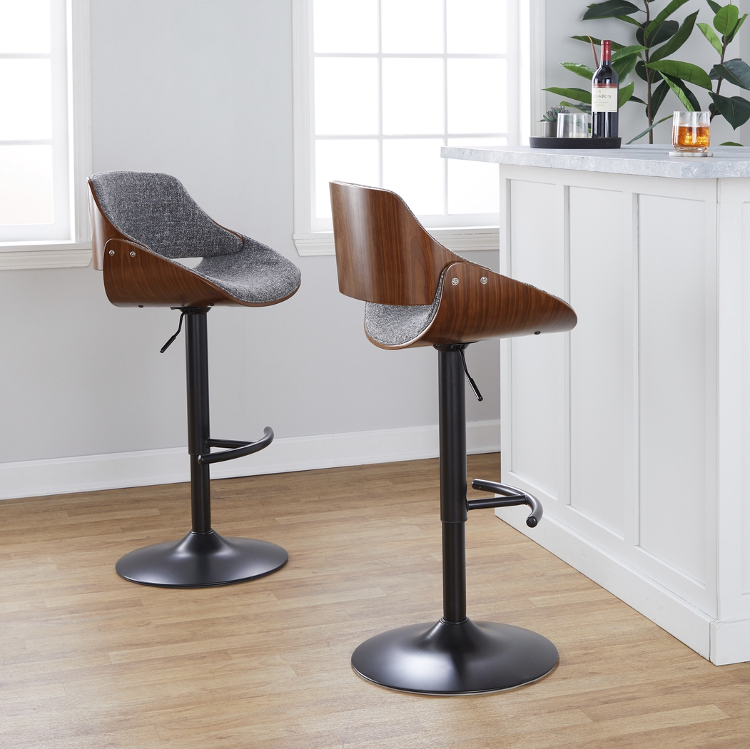 Torlina III Gray Adjustable Barstool, Set of 2 - Thumbnail - Image 3