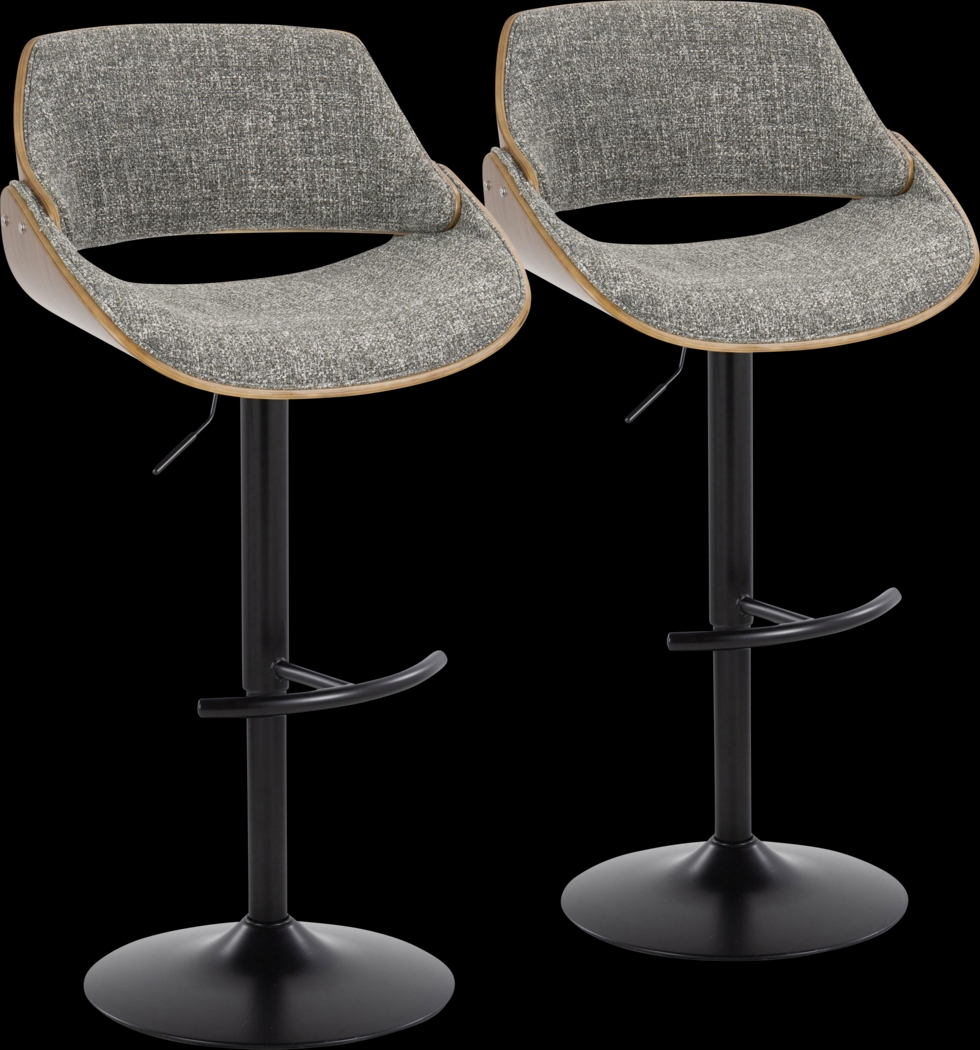 Torlina III Gray Adjustable Barstool, Set of 2 - Thumbnail - Image 1