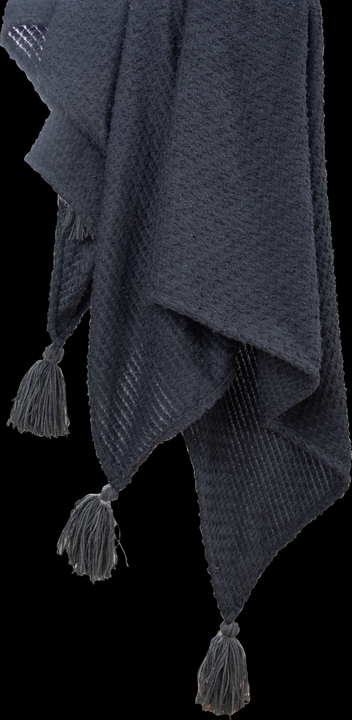 Tormi Charcoal Indoor/Outdoor Throw Blanket - Thumbnail - Image 3