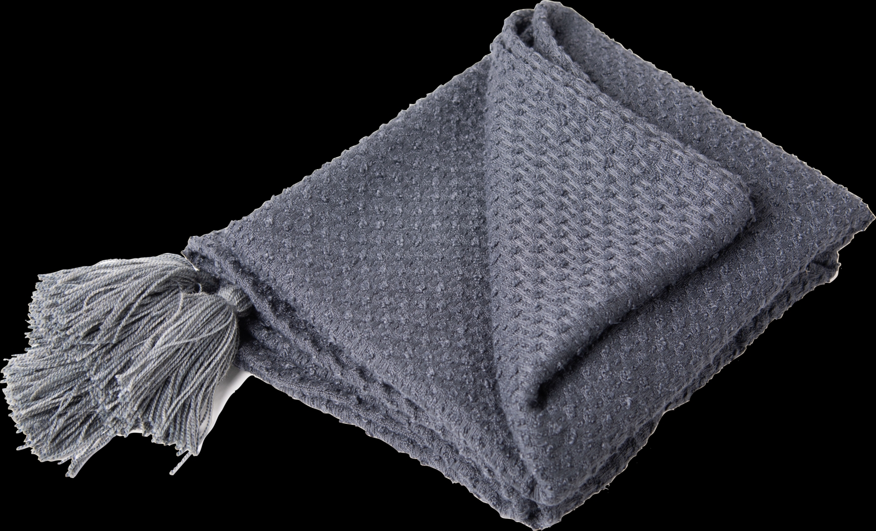 Tormi Charcoal Indoor/Outdoor Throw Blanket - Thumbnail - Image 1