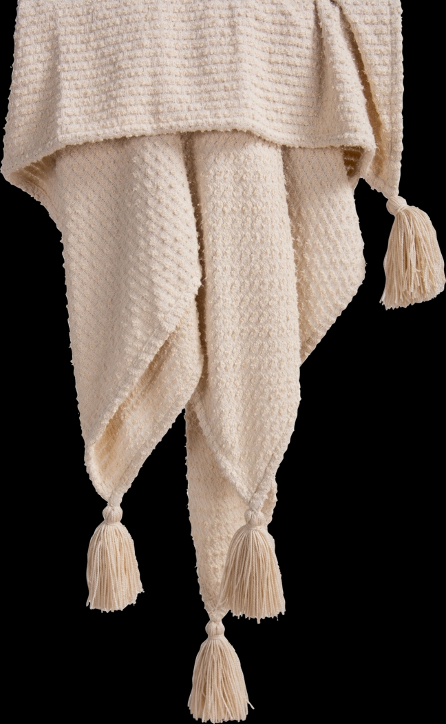 Tormi Cream Indoor/Outdoor Throw Blanket - Thumbnail - Image 2