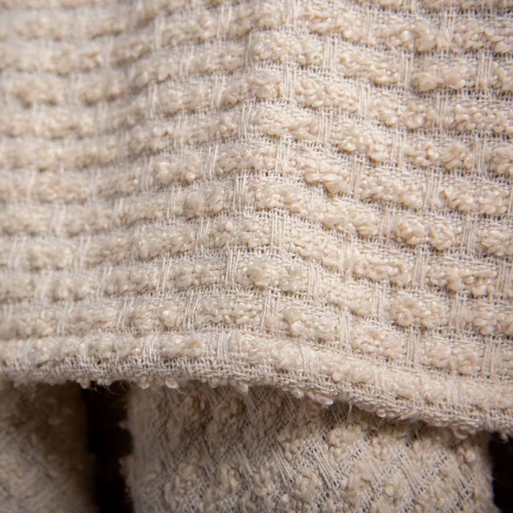 Tormi Cream Indoor/Outdoor Throw Blanket - Thumbnail - Image 3
