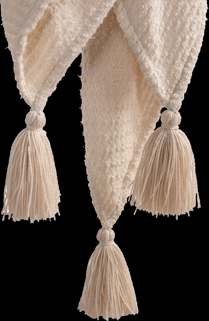 Tormi Cream Indoor/Outdoor Throw Blanket - Thumbnail - Image 5