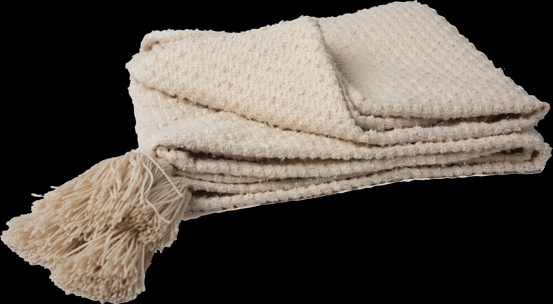 Tormi Cream Indoor/Outdoor Throw Blanket - Thumbnail - Image 1