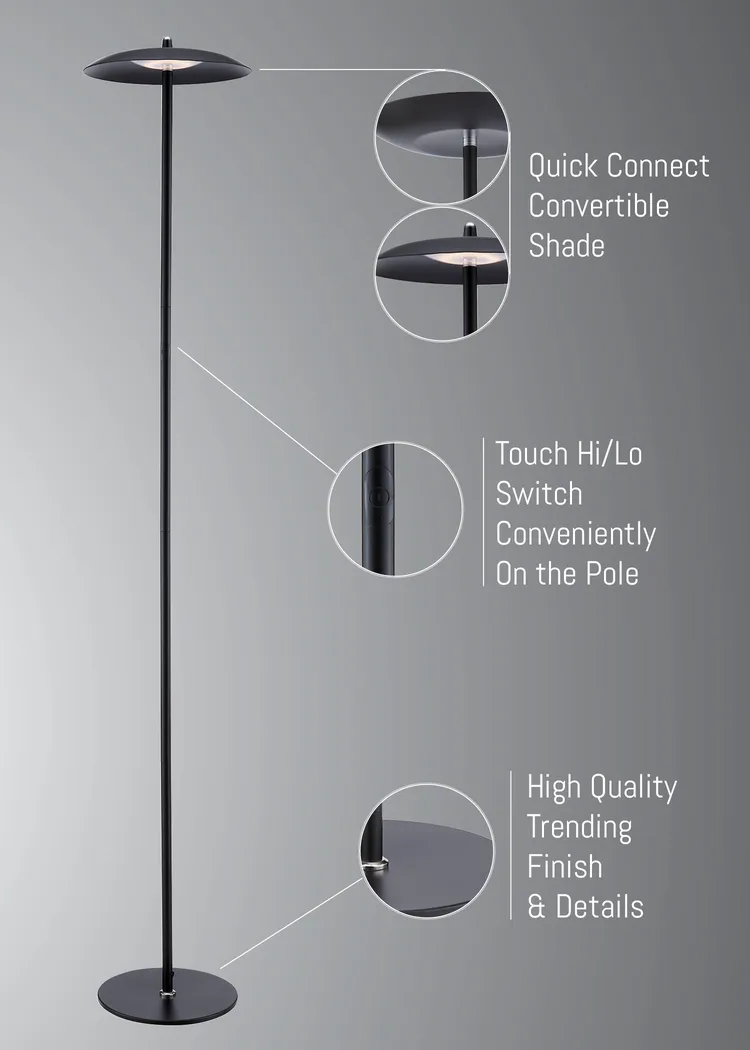 Toronto Way Black Floor Lamp - Thumbnail - Image 7