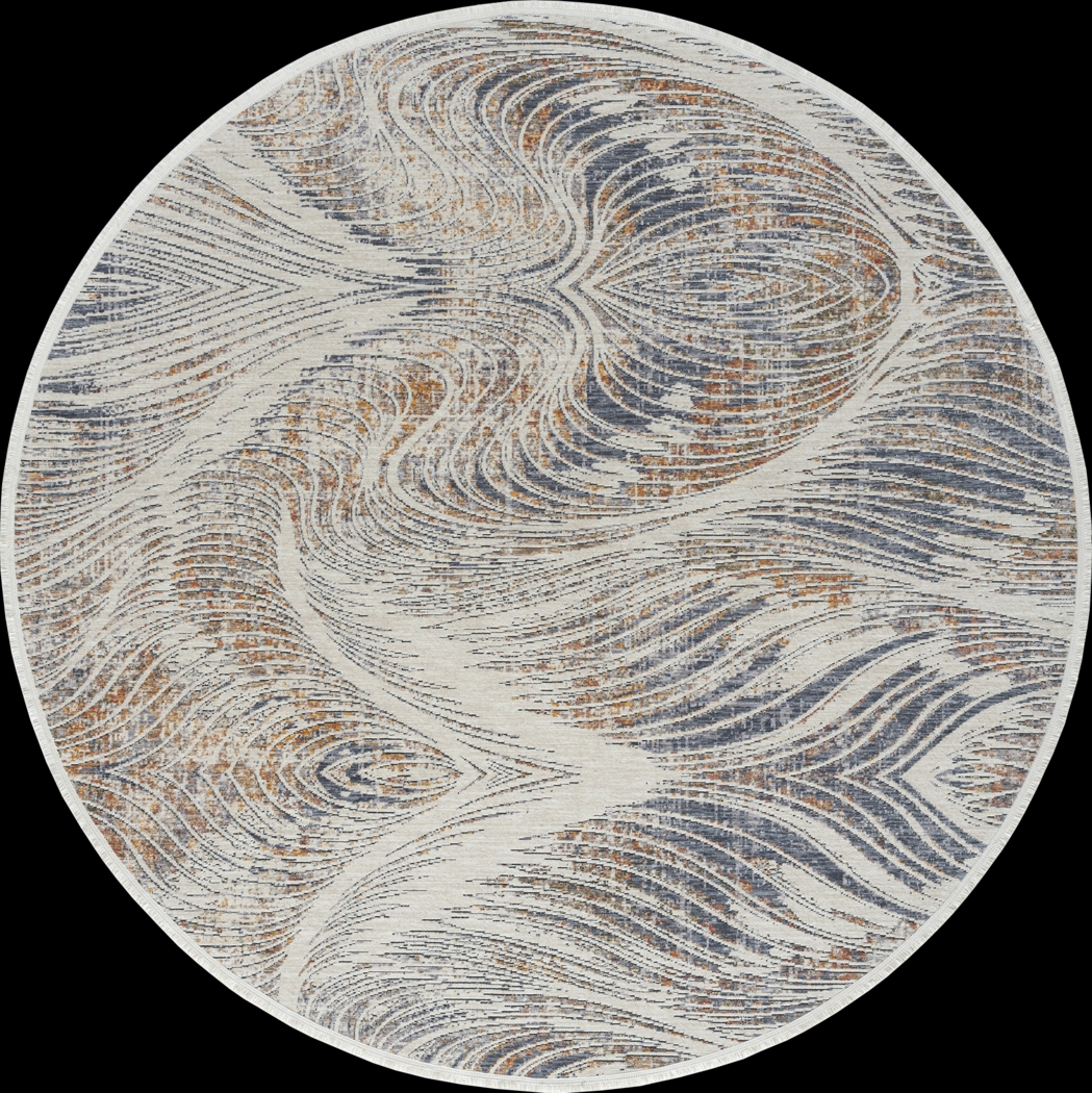 Torric Ivory 7'10 Round Rug - Thumbnail - Image 1