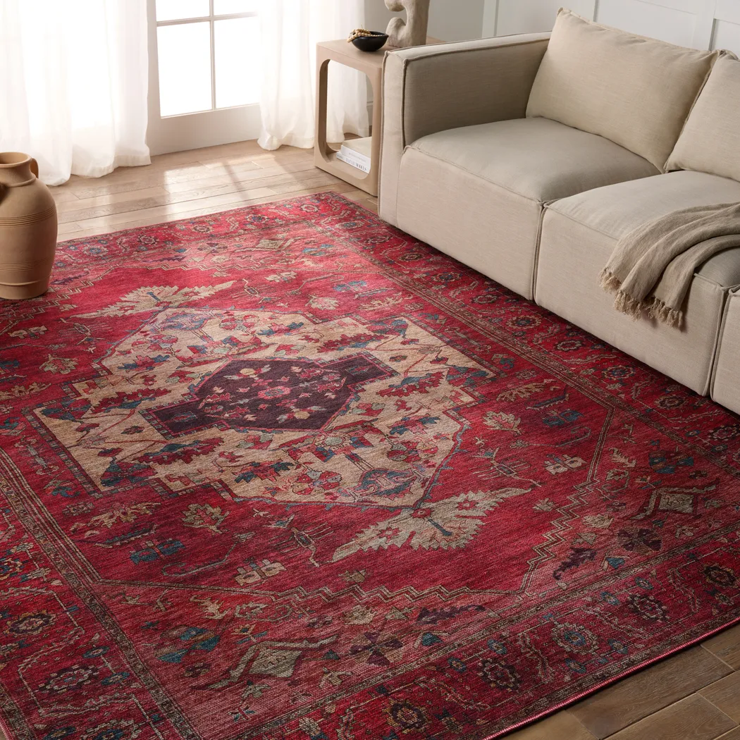Tortos Red 3' x 8' Runner Rug - Thumbnail - Image 2